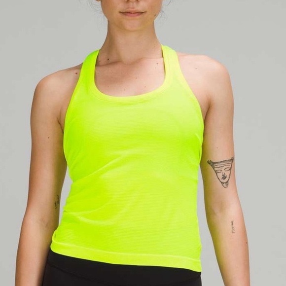 lululemon athletica Tops - Lululemon Swiftly Tech Racerback 2.0 *Race Length Highlight Yellow sz 6